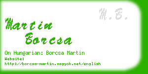 martin borcsa business card